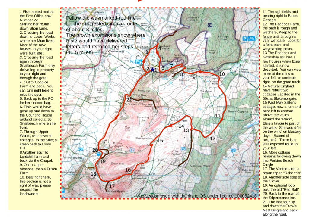 Route description of Elsie's Walk