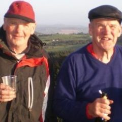 Geoff and John Sproson at the Stiperstones